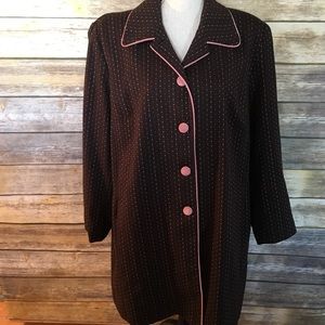 Rachel Adams Brown/Pink Dressy Coat, Size 18W